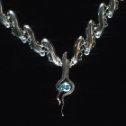 Silver and Topaz Necklace Pendant Detail