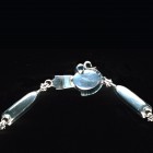 Silver and Topaz Necklace Clasp Detail