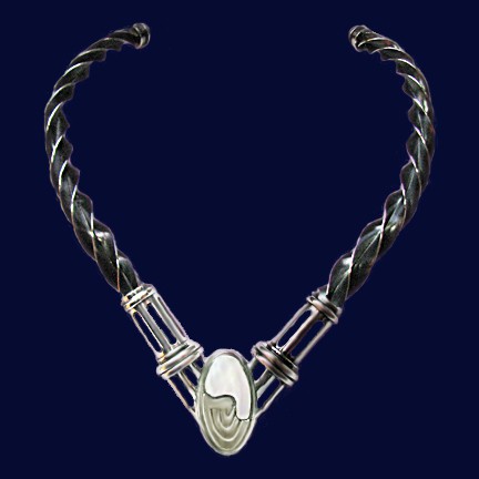 Sterling Silver Celtic Torque Necklace 