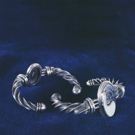 Silver Celtic Torque Bracelets